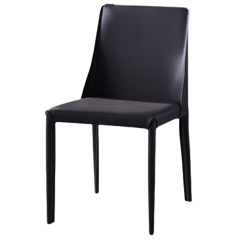 Modern Dining Room Armless Dining Chairs Multicolor Leather Side Chair Clearhalo ' kitchen&dining_furn' 'Dining Chairs' 'Dining Tables & Seating' 'dining_chair' 'furn' 'furn_dining_chair' 'Furniture' 'furniture_dining_chair' 'Kitchen & Dining Furniture' 'kitchen' 1200x1200_d23b30ad-3692-4a45-9d6f-54652ed28e91