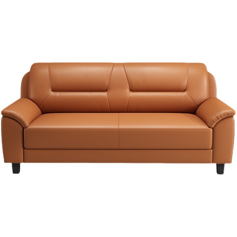 31.50" H Faux Leather Pillow Top Arm Sofa with Cushions for Living Room Clearhalo 'furn' 'furn_sofas' 'Furniture' 'furniture_sofas' 'kitchen' 'kitchen_sofas' 'Living Room Furniture' 'Sofa' 'sofas' 1200x1200_d23b34f8-d231-4bcd-adbc-96739e13b8bc