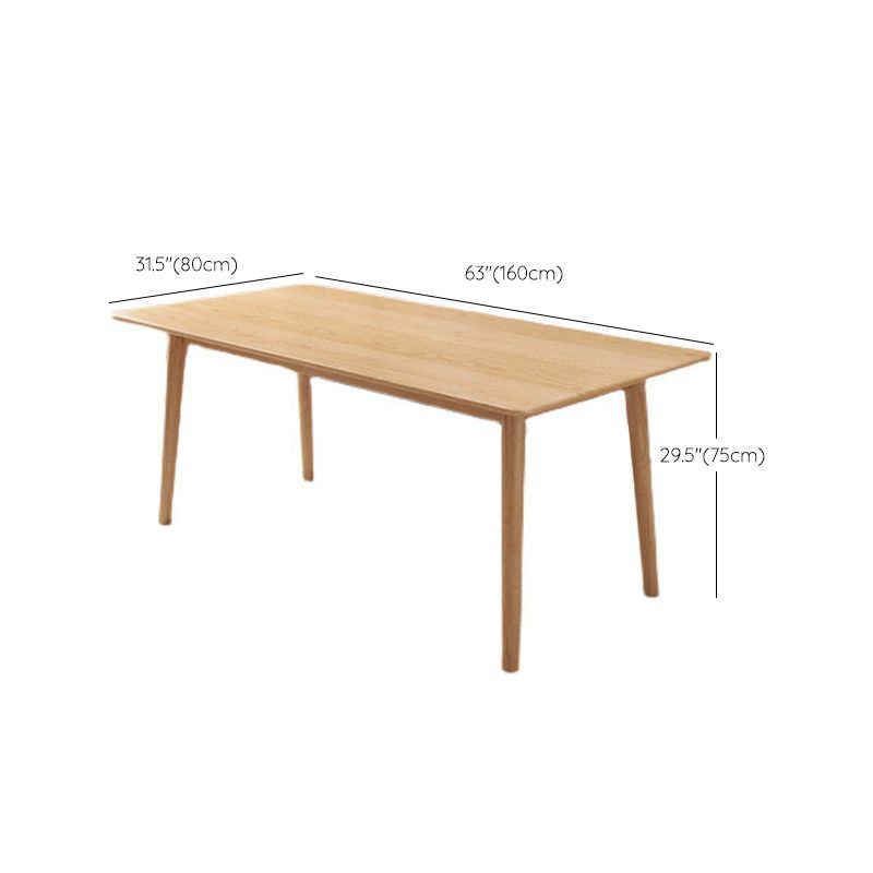 Mesa de comedor de madera estilo Glam, mesa rectangular con patas de madera para cocina