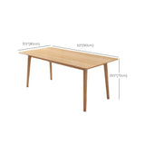 Mesa de comedor de madera estilo Glam, mesa rectangular con patas de madera para cocina