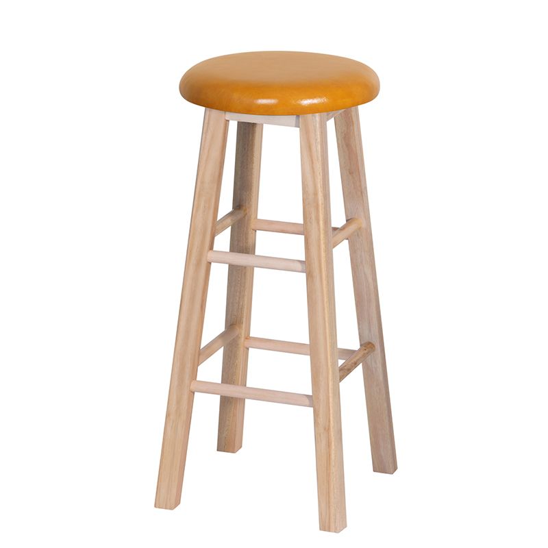 Industrial Style Bar-stool with Wooden Legs Round Seat for Kitchen Bar Clearhalo 'Bar Furniture' 'Bar Stools' 'bar_stools' 'furn' 'furn_bar_stools' 'furniture_bar_stools' 'Kitchen & Dining Furniture' 'kitchen&dining_furn' 'kitchen' 'kitchen_furn' Furniture' 1200x1200_d23e0dff-ef4b-4812-b0be-5061b8375210