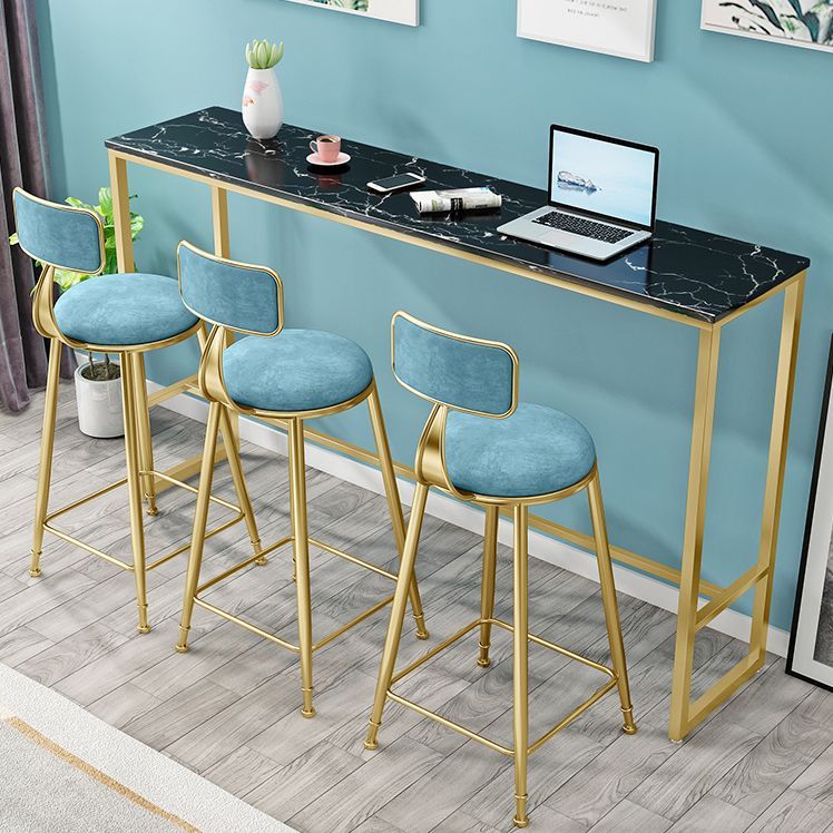 布張りのダイニングスツールグラマー腰部のスツールと金属メタルベース