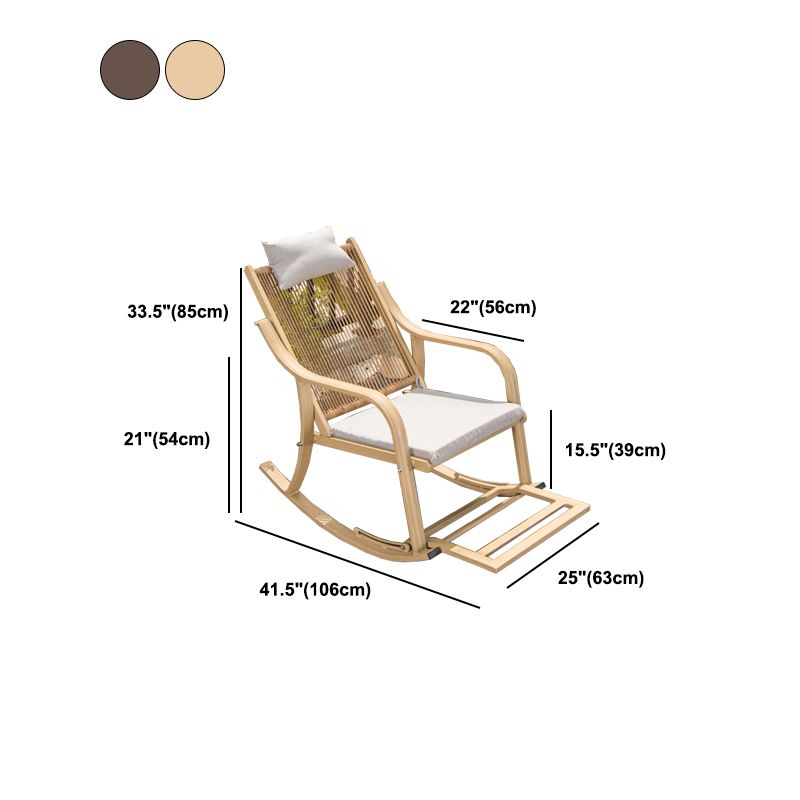 Chaise de fauteuil inclinable contemporain et fauteuil inclinable en osier avec oreiller