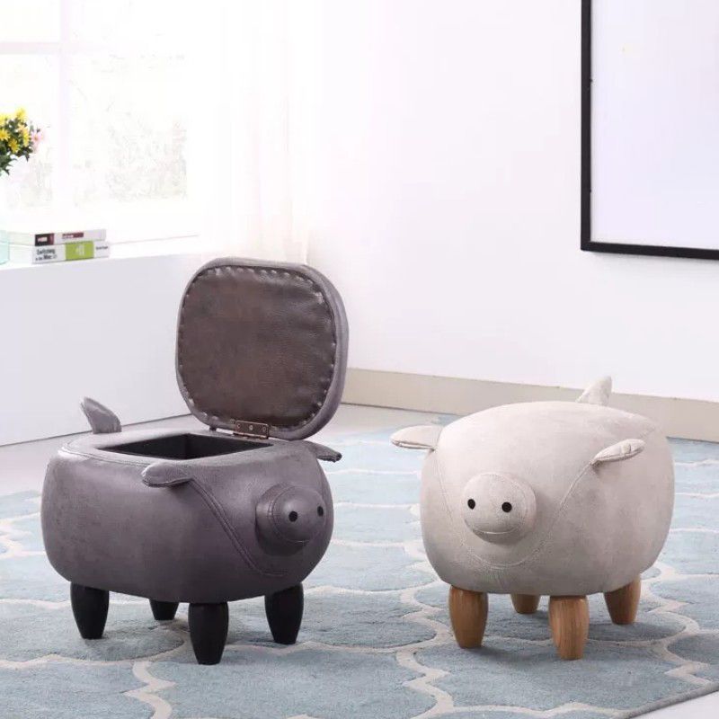 Spécialité ottomane standard contemporaine Pouf rembourré en cuir en cuir en cuir