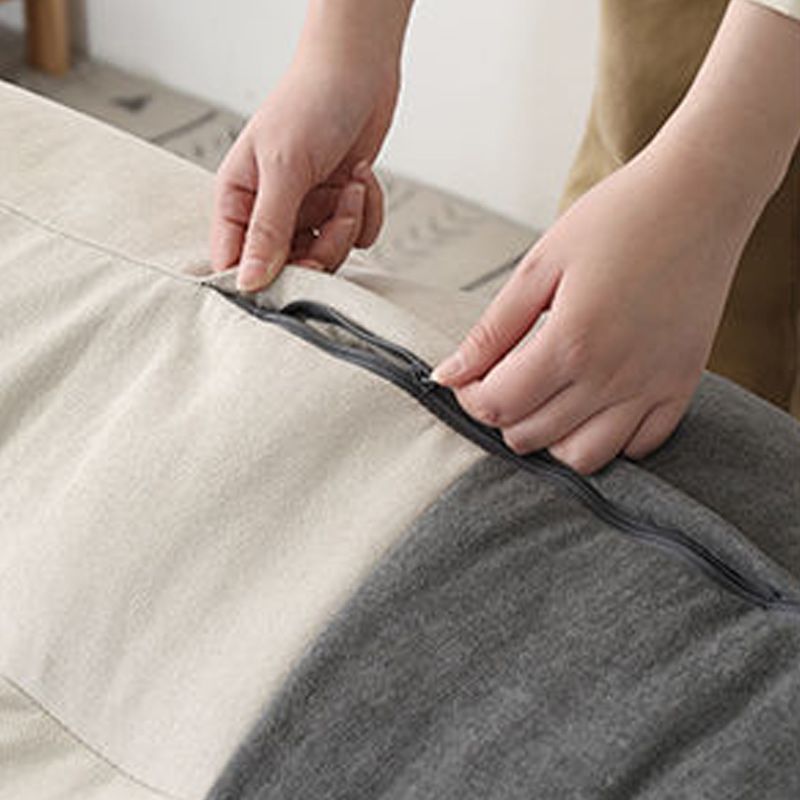 29.53hソリッドカラーコットンブレンド埋め込み埋め込み腕のスリップカバーソファアパートメント