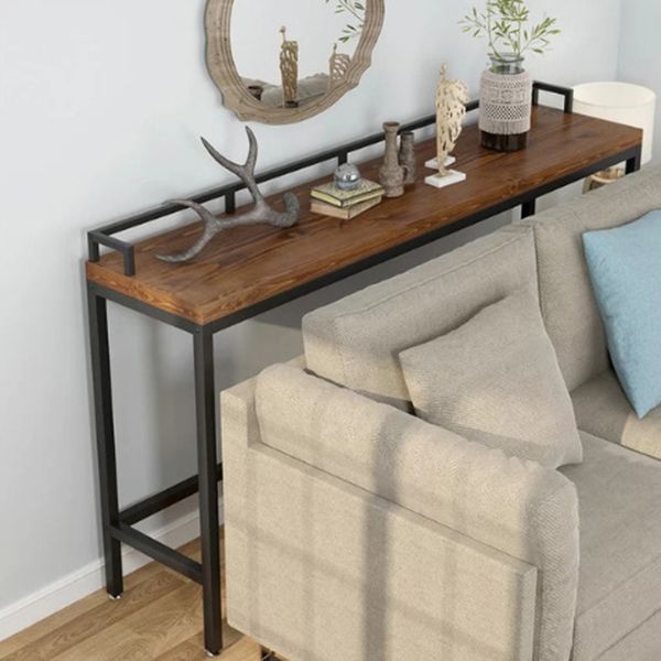 Tavolo da pranzo in legno in legno tavolo da pranzo industriale con base di cavalletto in nero