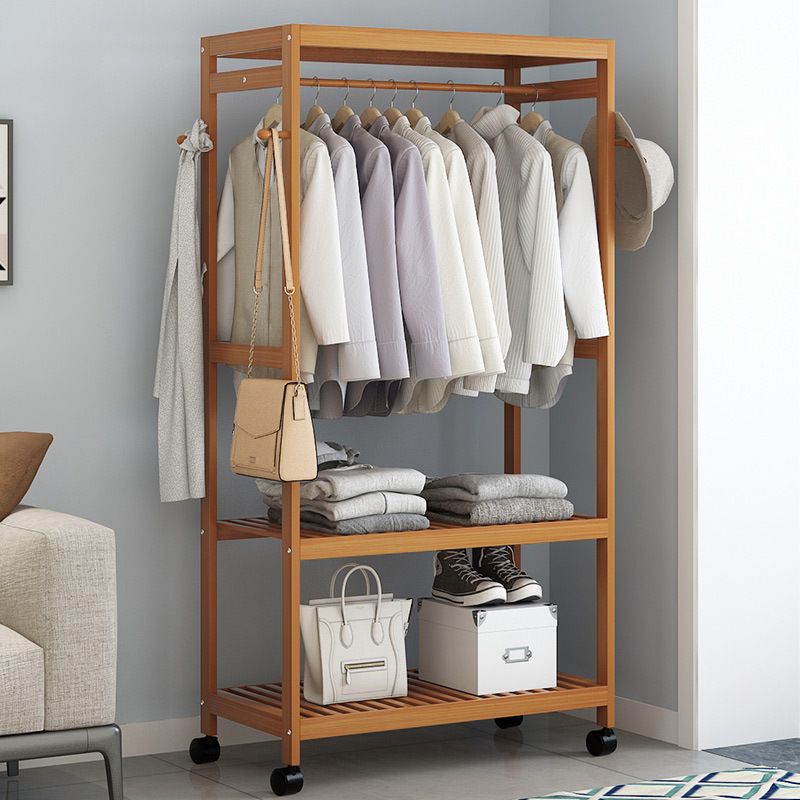 Rack de manteau en bois de style moderne de style ménage minimaliste.