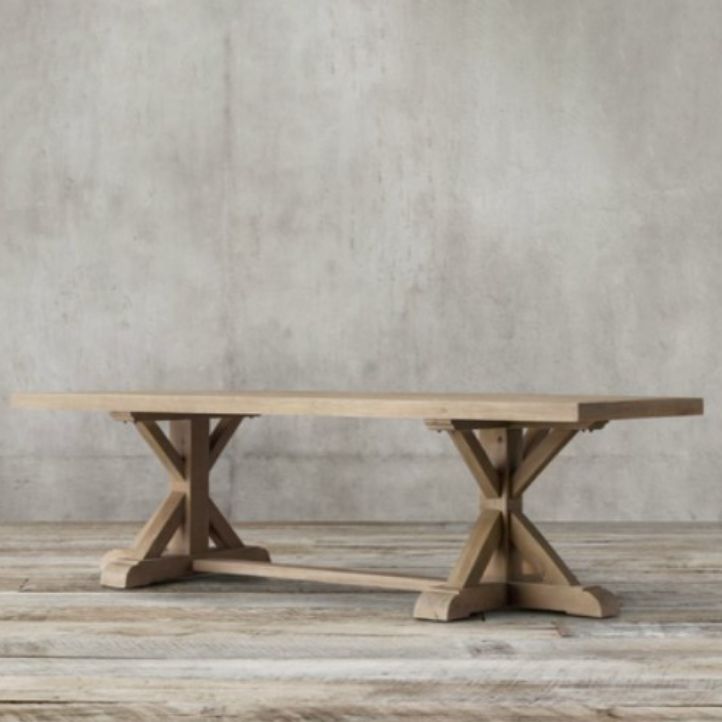 Modern Pine Wooden Table for Restaurant Rectangle Dining Table with Trestle Base Clearhalo ' dining_table' 'Dining Tables & Seating' 'Dining Tables' 'furn' 'furn_dining_table' 'Furniture' 'furniture_dining_table' 'Kitchen & Dining Furniture' 'kitchen&dining_furn' 'kitchen' 'kitchen_dining_table' 1200x1200_d2401ada-cb0c-489f-a78a-42021f8c0a70