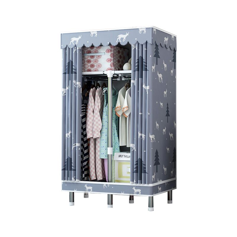 Steel Wardrobe Closet with Legs Modern Wardrobe Cabinet for Home Clearhalo 'Armoires & Wardrobes' 'armoires_wardrobes' 'Bedroom Furniture' 'furn' 'furn_armoires_wardrobes' 'Furniture' 1200x1200_d240289c-77d1-4461-882a-2e8cebfc4299