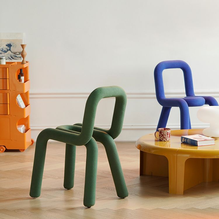 Designer Style Velvet Dining Room Side Chair Matte Finish Open Back Single Dining Chair Clearhalo ' kitchen&dining_furn' 'Dining Chairs' 'Dining Tables & Seating' 'dining_chair' 'furn' 'furn_dining_chair' 'Furniture' 'furniture_dining_chair' 'Kitchen & Dining Furniture' 'kitchen' 1200x1200_d2420d72-389f-439f-9411-b8caac1ab912