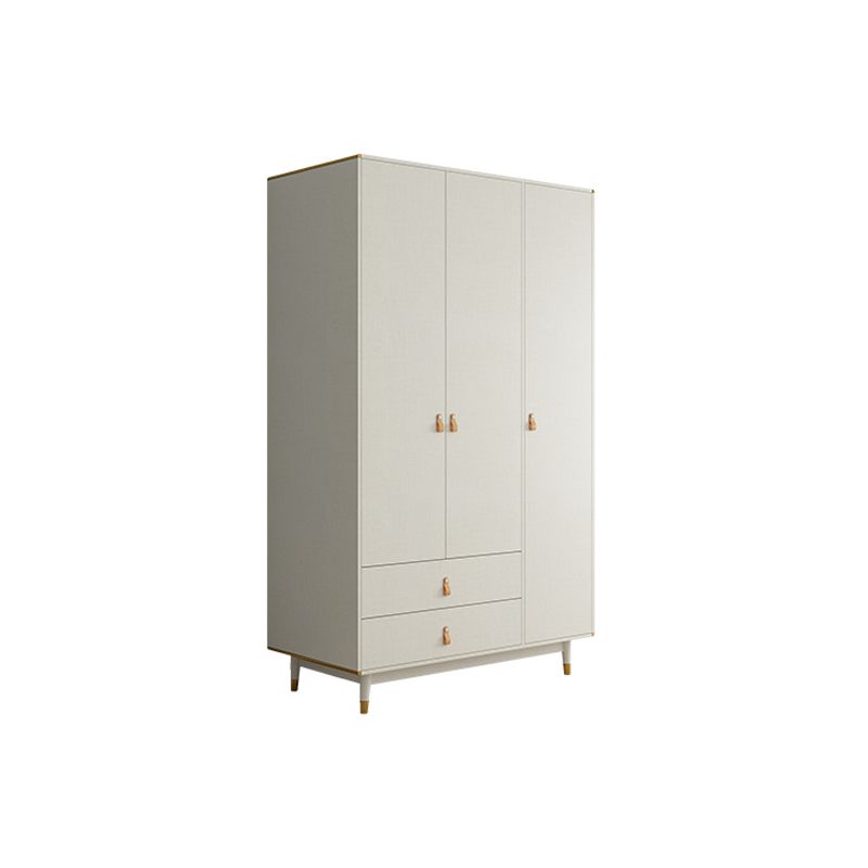 Hinged Wardrobe Closet with Drawer Engineered Wood Wardrobe Cabinet