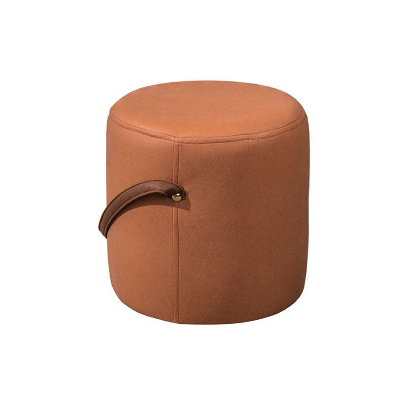 Modern Orange Pouf Round Scratch Resistant Pouf for Living Room Clearhalo 'furn' 'furn_ottomans_poufs' 'Furniture' 'Living Room Furniture' 'Ottomans & Poufs' 'ottomans_poufs' 1200x1200_d2432119-ebee-4f48-81ad-9ffc55a19db1