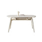 Table à manger moderne en pierre, 4 pieds en chêne, pour salle à manger
