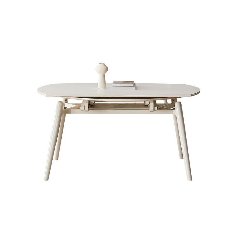 Table à manger moderne en pierre, 4 pieds en chêne, pour salle à manger