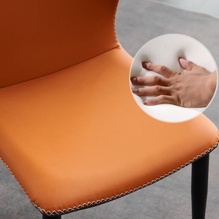 Modern Metal Dining Armless Chair Wingback Side Chair for Restaurant Use Clearhalo ' kitchen&dining_furn' 'Dining Chairs' 'Dining Tables & Seating' 'dining_chair' 'furn' 'furn_dining_chair' 'Furniture' 'furniture_dining_chair' 'Kitchen & Dining Furniture' 'kitchen' 1200x1200_d2437114-3b26-4544-9f30-580b6c8ce279