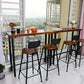 Rectangle Balcony Pub Height Dining Table Industrial Solid Wood Bistro Table Clearhalo 'Bar Furniture' 'Bar Tables' 'bar_tables' 'furn' 'furn_bar_tables' 'Furniture' 'furniture_bar_tables' 'Kitchen & Dining Furniture' 1200x1200_d2449725-1bb4-4e04-971a-0d70e589de0d