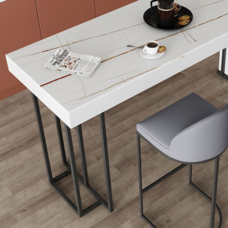 Glam 1/3/4 Stück Stange Tisch Set Rechteckstange mit Metallhöfen