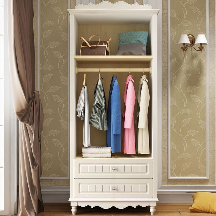 Walnut Wardrobe Closet French Country Wardrobe Armoire with Shelves