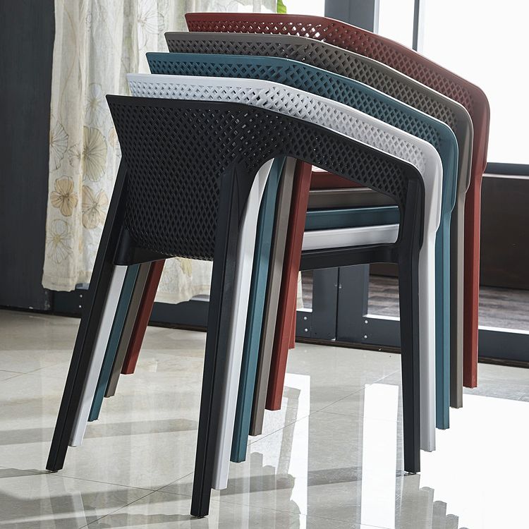 Contemporary Stackable Chair Dining Kitchen Arm Chair with Plastic Legs Clearhalo 'Dining Chairs' 'Dining Tables & Seating' 'dining_chair' 'furn' 'furn_dining_chair' 'Furniture' 'furniture_dining_chair' 'Kitchen & Dining Furniture' 1200x1200_d2471e57-4523-4d1a-8c94-68c43e230284