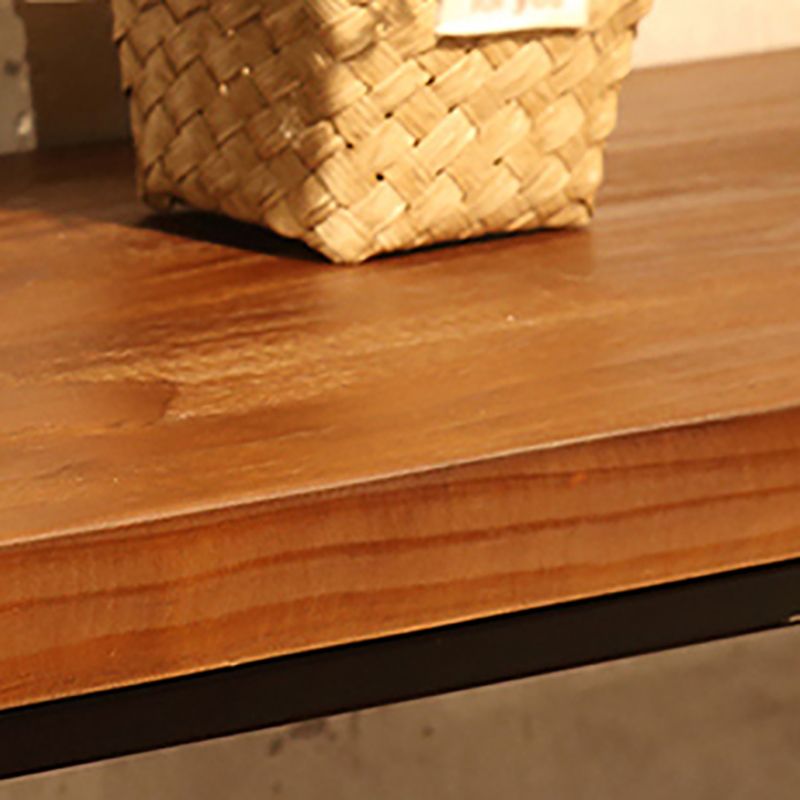 Modern Wood Bar Table with Rectangle Table Top Black Trestle Table with 42-inch Height Clearhalo 'Bar Furniture' 'Bar Tables' 'bar_tables' 'furn' 'furn_bar_tables' 'Furniture' 'furniture_bar_tables' 'Kitchen & Dining Furniture' 1200x1200_d247a0b2-f9dc-4bbe-bc41-b2af3fae0a28