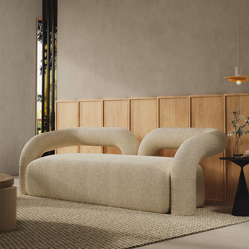 Hedendaagse stijl gebogen bankverklaring Tuxedo Arm Sofa in wit