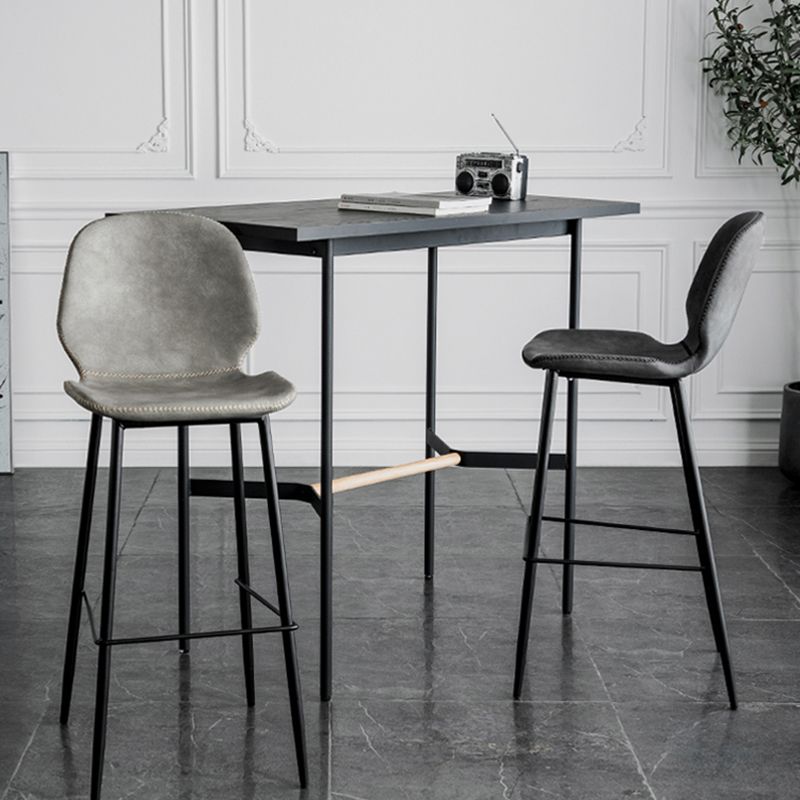 Industrial Leather Distressed Quilted Barstool Low Back Indoor Tall Stool Clearhalo 'Bar Furniture' 'Bar Stools' 'bar_stools' 'furn' 'furn_bar_stools' 'furniture_bar_stools' 'Kitchen & Dining Furniture' 'kitchen&dining_furn' 'kitchen' 'kitchen_furn' Furniture' 1200x1200_d24bf800-3c89-4832-a787-f3acf63b4392