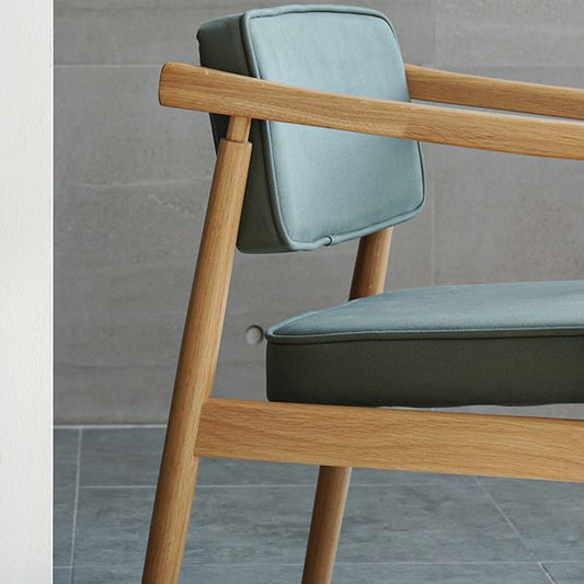 Minimalist Kitchen Solid Wood Dining Arm Chair Opening Back Dining Arm Chair Clearhalo ' kitchen&dining_furn' 'Dining Chairs' 'Dining Tables & Seating' 'dining_chair' 'furn' 'furn_dining_chair' 'Furniture' 'furniture_dining_chair' 'Kitchen & Dining Furniture' 'kitchen' 1200x1200_d24e0aa3-1d55-41df-92ac-2342c2382748