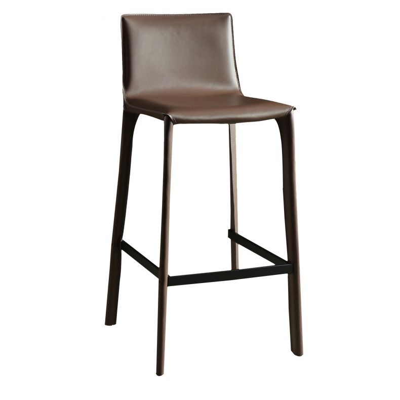 Modern Style Bar-stool Leather Counter Bar Stool with Metal Legs for Kitchen Clearhalo 'Bar Furniture' 'Bar Stools' 'bar_stools' 'furn' 'furn_bar_stools' 'Furniture' 'furniture_bar_stools' 'Kitchen & Dining Furniture' 1200x1200_d24e83af-0f70-4bfd-ba2c-e7a8df8dc364
