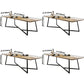 Industrial Solid Wood Khaki Dining Table Rectangle Shape Dining Table with Sled Base Clearhalo ' dining_table' 'Dining Tables & Seating' 'Dining Tables' 'furn' 'furn_dining_table' 'Furniture' 'furniture_dining_table' 'Kitchen & Dining Furniture' 'kitchen&dining_furn' 'kitchen' 'kitchen_dining_table' 1200x1200_d251fa81-2866-4f56-9628-9a04a8f207c4