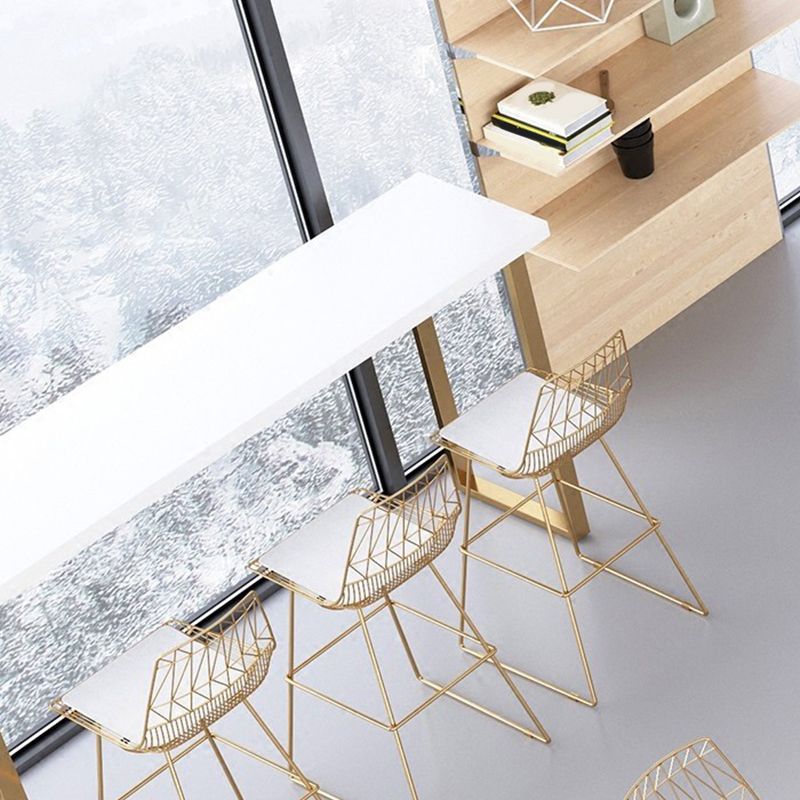 Taburetes de barra de metal glam -metal taburetes de comedor de espalda con patas de metal