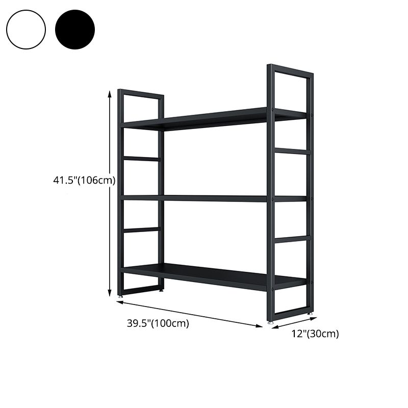 3/4/5-Shelf Iron Etagere Bookshelf Black and White Vertical Bookcase for Living Room Clearhalo 'Bookcases' 'furn' 'furn_bookcases' 'Furniture' 'furniture_bookcases' 'Office Furniture' 1200x1200_d254c8e2-7bb6-4580-ae38-8647669e5e9a