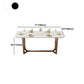 Sintered Stone Table for Restaurant Luxury Dining Table with Trestle Base Clearhalo 'Dining Tables & Seating' 'Dining Tables' 'dining_table' 'furn' 'furn_dining_table' 'Furniture' 'furniture_dining_table' 'Kitchen & Dining Furniture' 'kitchen' 'kitchen_dining_table' 1200x1200_d256144d-5842-4e92-96bb-1c3fa4d7087f
