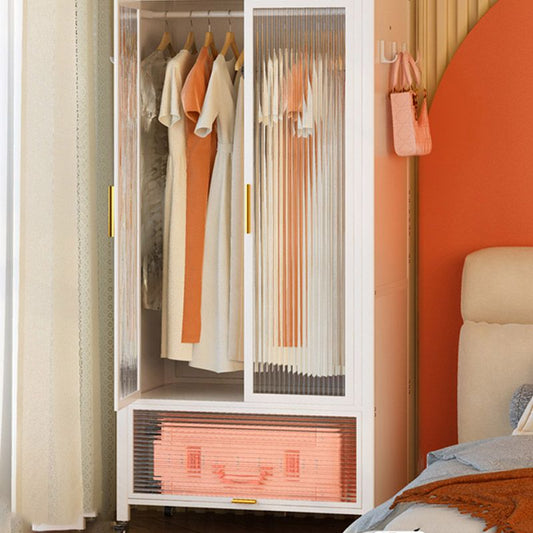 Glass Combination Armoire Modern Style Wardrobe Cabinet for Home