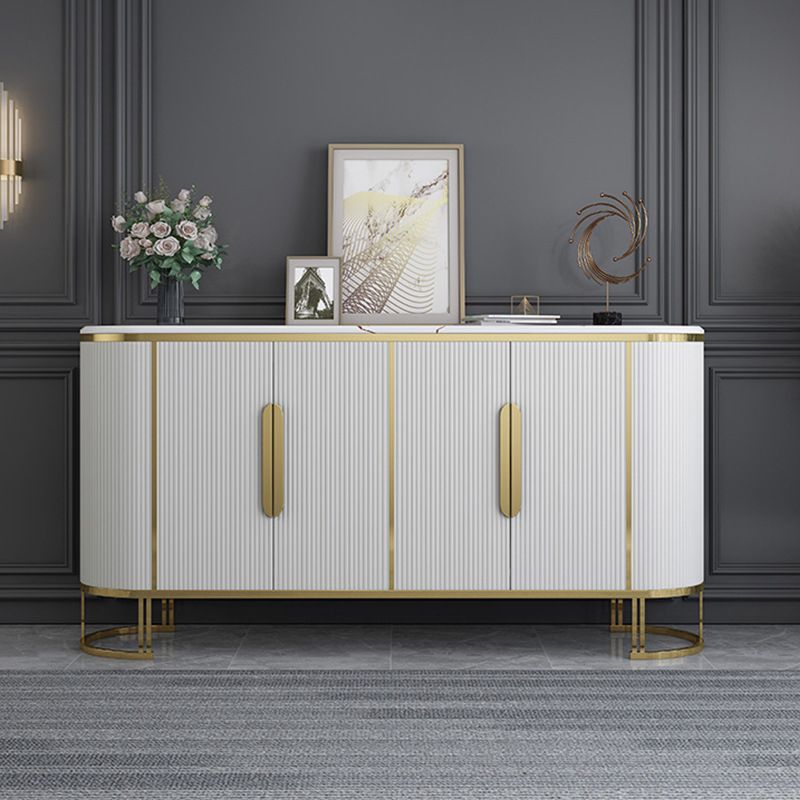 Glam Stone Stone Bodeboard buffet 33.4 "H Sala da pranzo a 4 porte Server