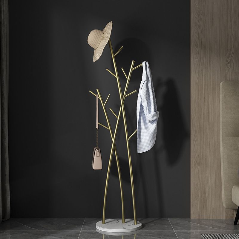 ステンレススチールコートラックフリーランディングコートラックラグジュアリーブランチホールスタンド
