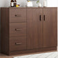 Modern Modern Side Cabinet Brown Accent Cabinet met deuren met deuren