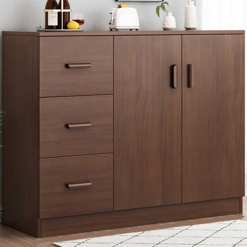 Modern Modern Side Cabinet Brown Accent Cabinet met deuren met deuren