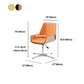 Modern Middle Back Chair Ergonomic Adjustable Seat Height Leather Chair
