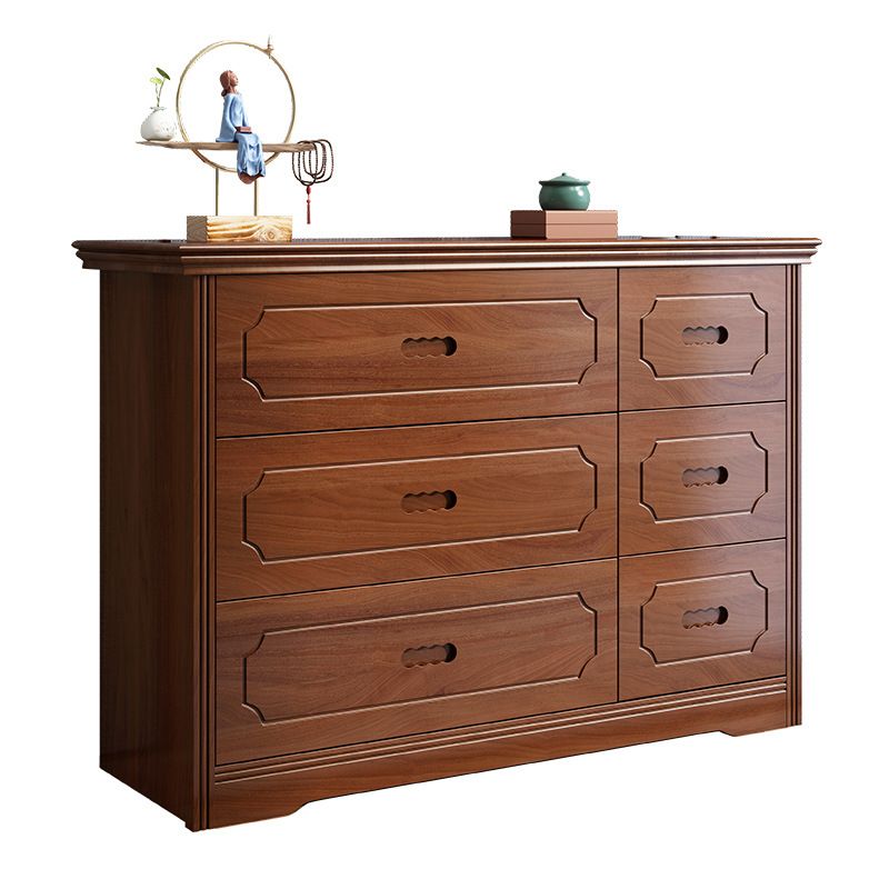 Mid-Century Chest Modern Solid Wood 6 - Drawer Standard Accent Chest Clearhalo 'Cabinets & Chests' 'cabinets_chests' 'furn' 'furn_cabinets_chests' 'Furniture' 'Living Room Furniture' 1200x1200_d25aa6d6-8bc4-4732-ae10-60510a7e3485