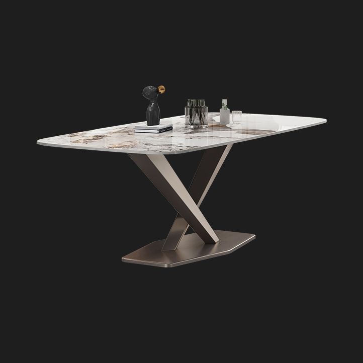 Dining Room Set Contemporary with Sintered Stone Dining Table and Cushion Chairs Clearhalo 'Dining Room Sets' 'Dining Tables & Seating' 'dining_room_set' 'furn' 'furn_dining_room_set' 'Furniture' 'furniture_dining_room_set' 'Kitchen & Dining Furniture' 'kitchen&dining_furn' 'kitchen' 1200x1200_d25b59a4-b2a8-477a-91df-0d266023daf2