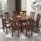 Walnut Wooden Round Table Extendable Dining Table with 4 Legs for Restaurant Clearhalo ' dining_table' 'Dining Tables & Seating' 'Dining Tables' 'furn' 'furn_dining_table' 'Furniture' 'furniture_dining_table' 'Kitchen & Dining Furniture' 'kitchen&dining_furn' 'kitchen' 'kitchen_dining_table' 1200x1200_d25d1ce5-fc9b-4308-91d9-2010fde93a35