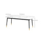 Glam 4 Legs Dining Table Stone Table for Living Room Kitchen