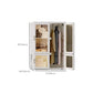 White Foldable Plastic Wardrobe Freestanding Wardrobe with Shelves