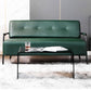 3-Seater Tufted PU Leather Sofa 57" Wide Metal Frame Seating
