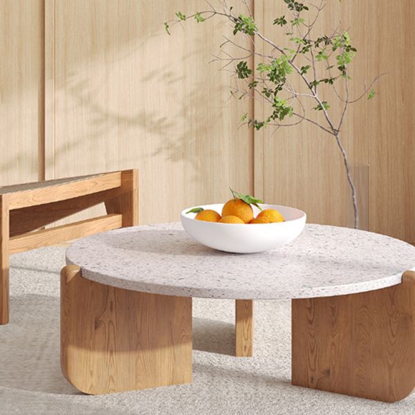 13"H eigentijdse salontafel 3 poten ronde koffiecocktailtafel