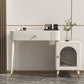 Contemporary Metal Vanity with Glass Accent Vanity Set with Stool Clearhalo 'Bedroom Furniture' 'furn' 'furn_makeup_vanities' 'Furniture' 'Makeup Vanities' 'makeup_vanities' 1200x1200_d26491b9-fe46-41db-8cf5-2c31f7033a21
