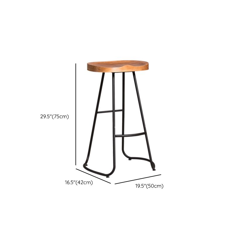Metal Dining Stools Contemporary Armless Bar Stools with Footrest Clearhalo 'Bar Furniture' 'Bar Stools' 'bar_stools' 'furn' 'furn_bar_stools' 'Furniture' 'Kitchen & Dining Furniture' 1200x1200_d2649af0-d969-44e5-a2ec-429c08224400