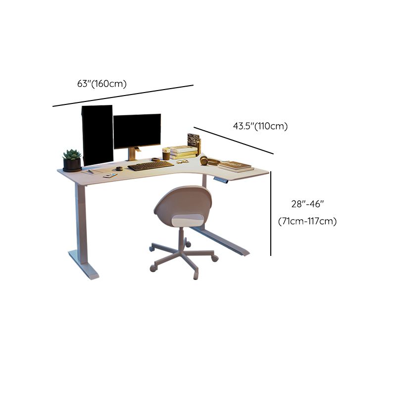 Scrivania per uffici in legno artificiale contemporaneo scrivania a forma di scrittura per camera da letto