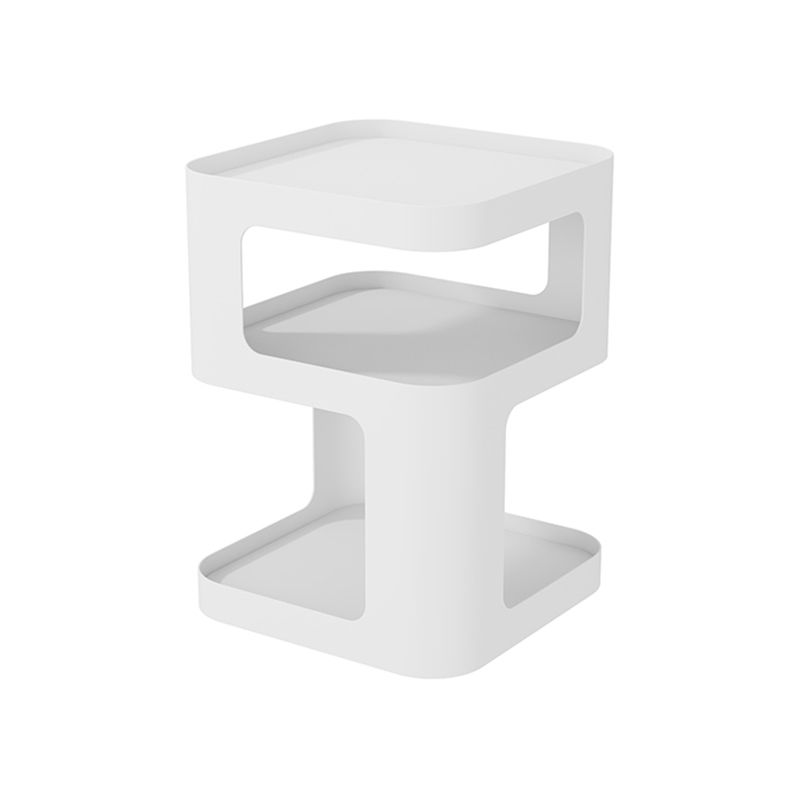 Tavolo da spuntino all'estremità laterale contemporanea con ripiani in metallo tavolo da camera da letto