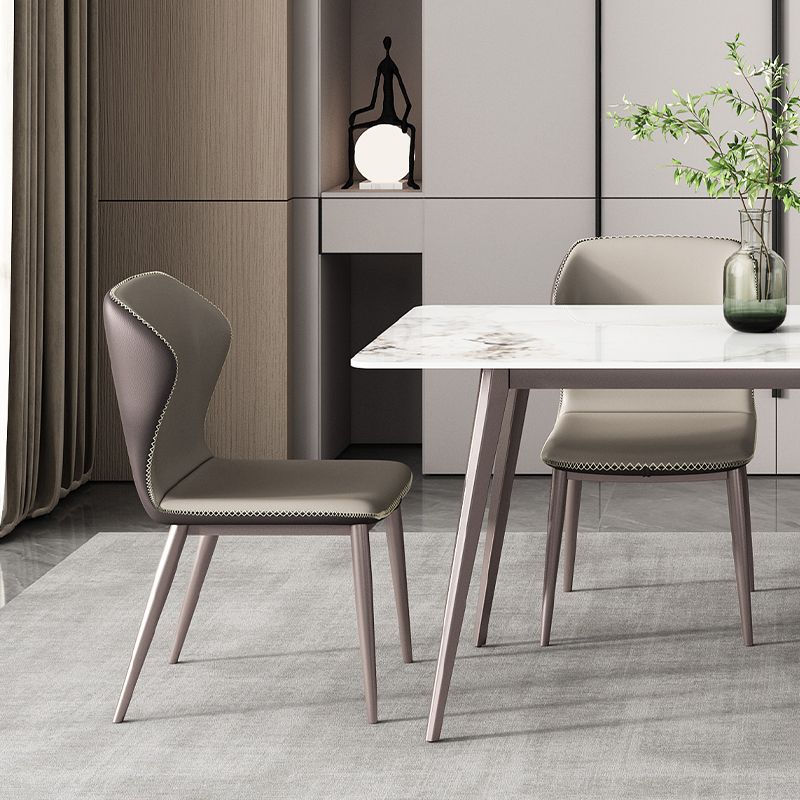 Modern 1/3/4/5/7 Pieces Dinette Set with White Sintered Stone Rectangle Dining Table Set Clearhalo 'Dining Room Sets' 'Dining Tables & Seating' 'dining_room_set' 'furn' 'furn_dining_room_set' 'Furniture' 'furniture_dining_room_set' 'Kitchen & Dining Furniture' 1200x1200_d26662dd-3cd7-4ca9-b4dc-327ddeed4953